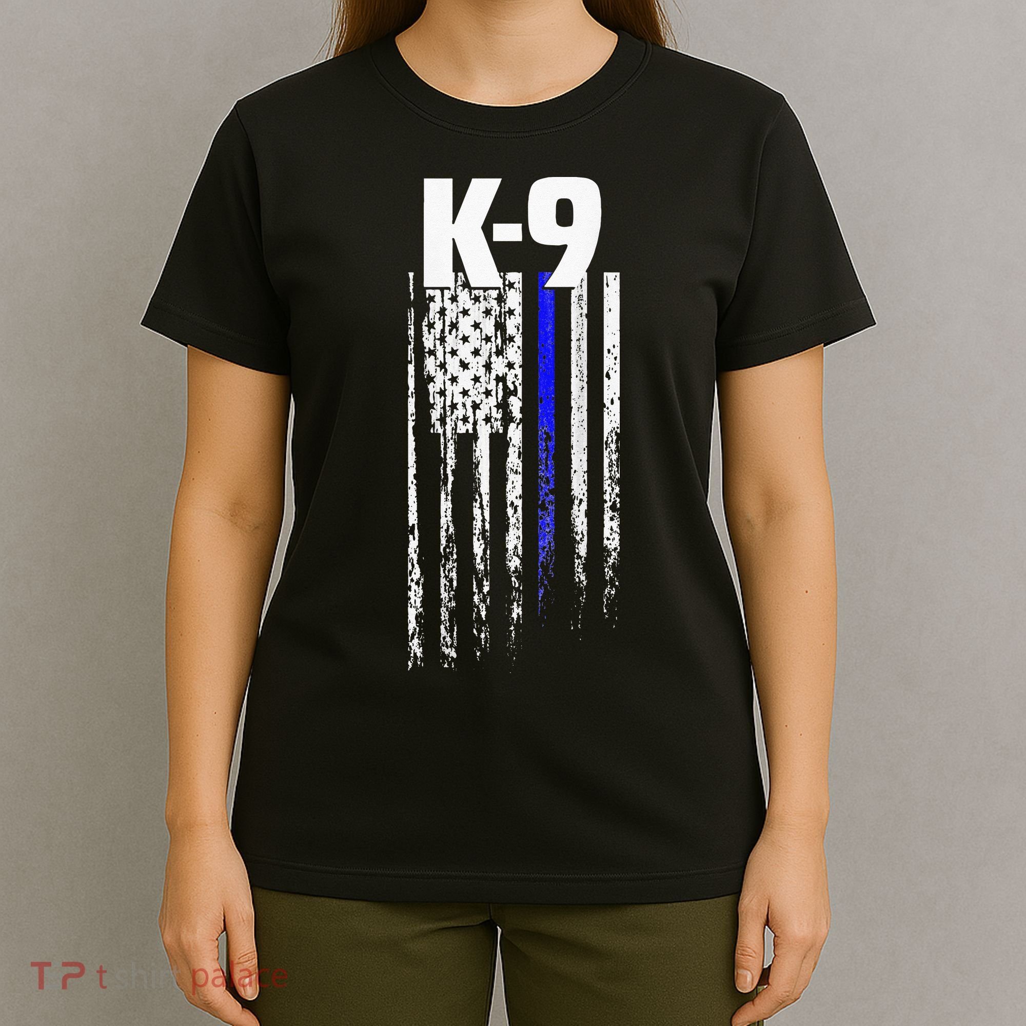 K9 Police Officer USA Flag LEO Cops Law Enforcement T-Shirt