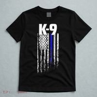 K9 Police Officer USA Flag LEO Cops Law Enforcement T-Shirt thumb 5