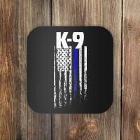 K9 Police Officer USA Flag LEO Cops Law Enforcement Coaster thumb 0
