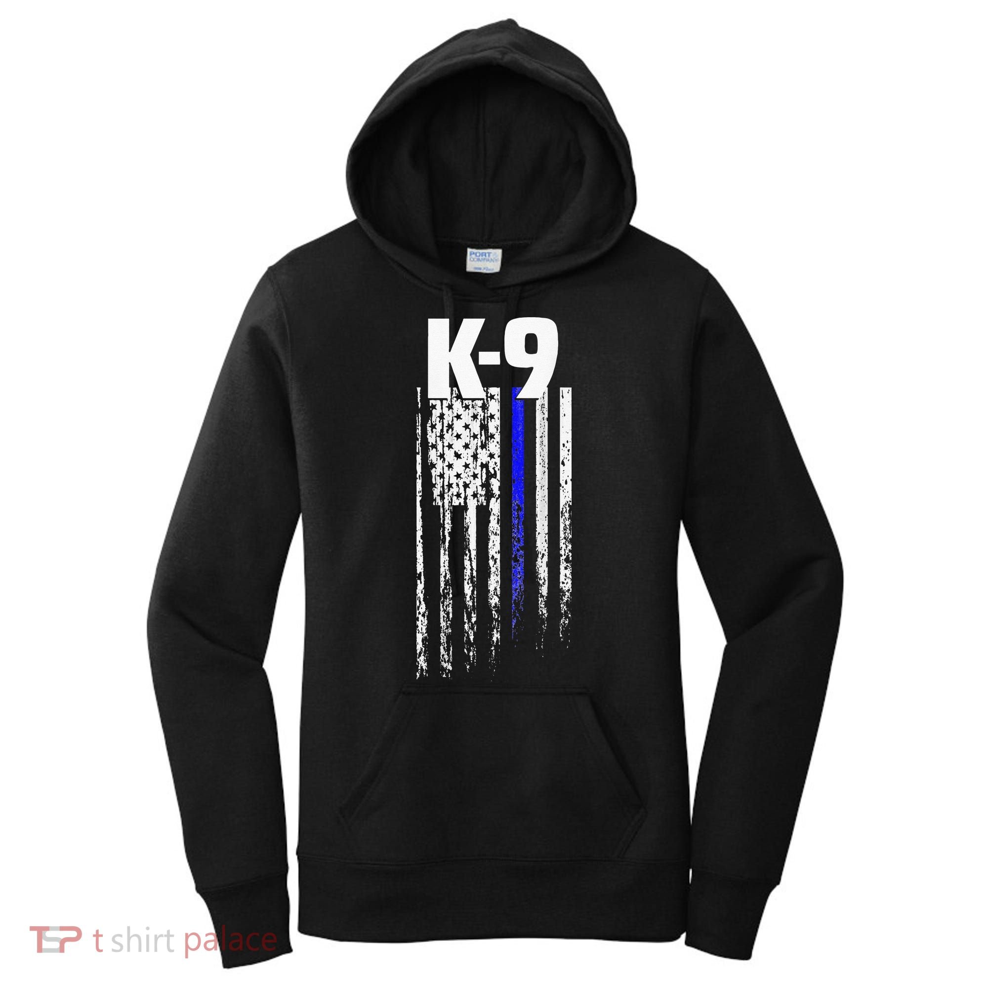 K9 Police Officer USA Flag LEO Cops Law Enforcement Women's Hoodie