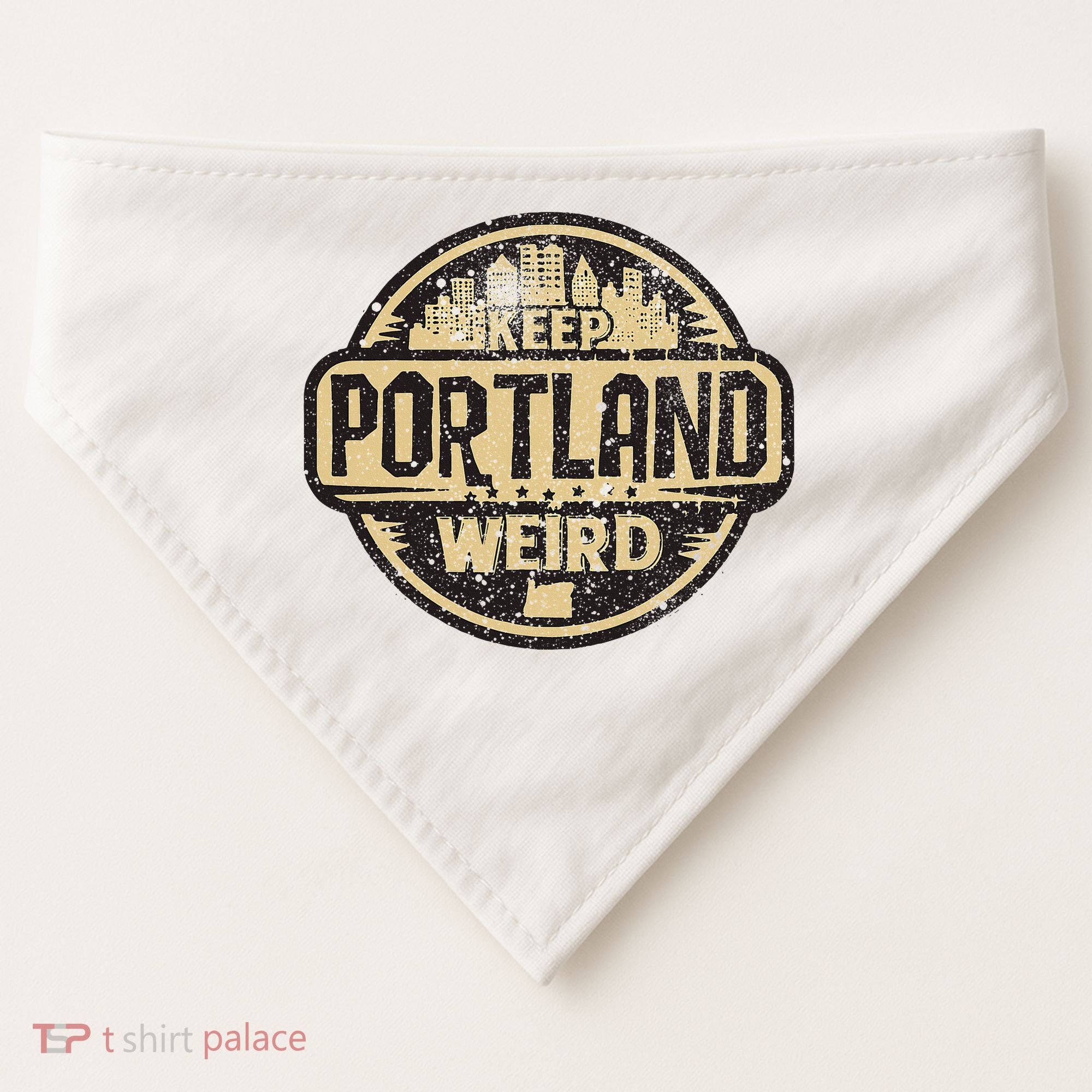 Keep Portland Oregon Weird Funny USA-Made Doggie Bandana