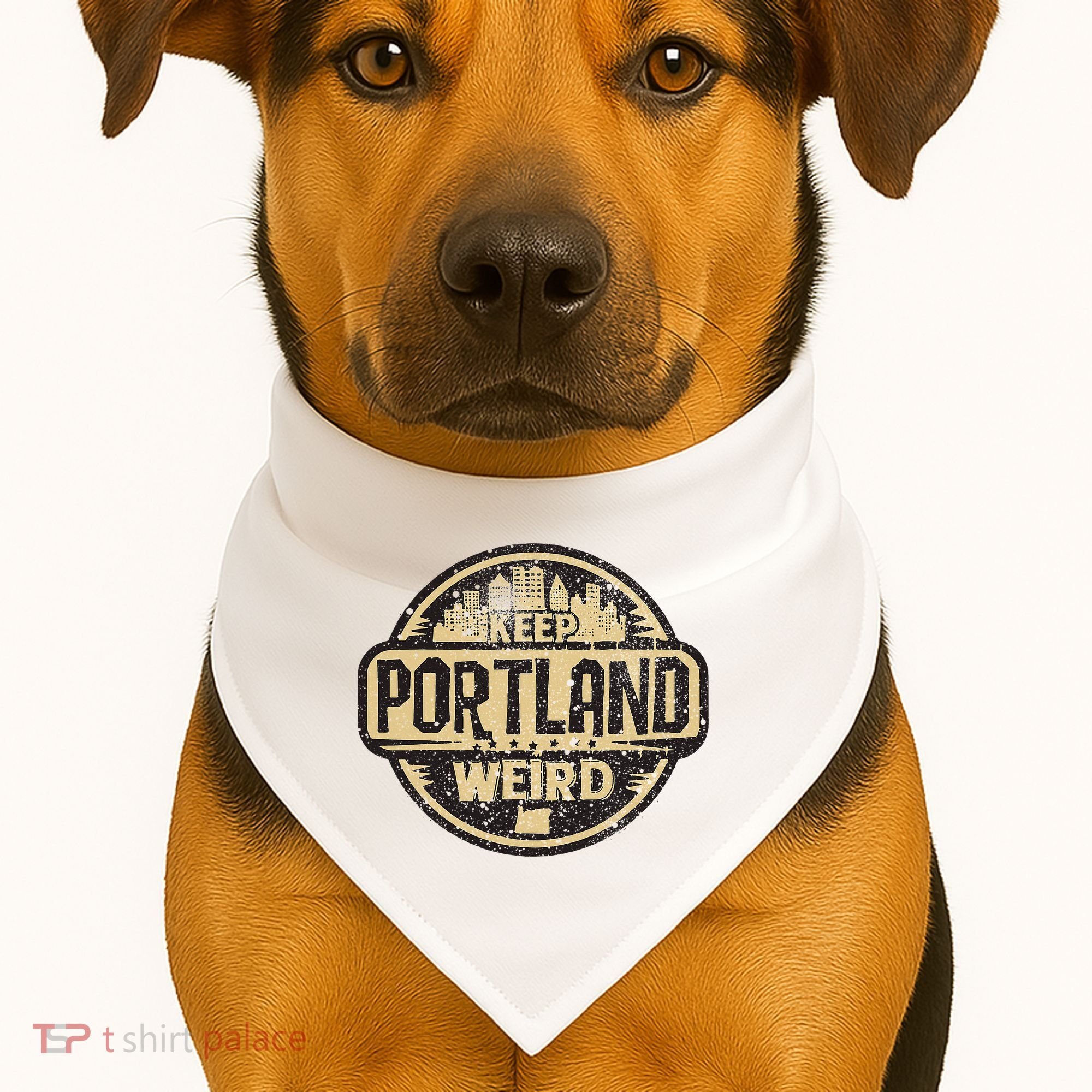 Keep Portland Oregon Weird Funny USA-Made Doggie Bandana