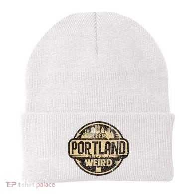 Keep Portland Oregon Weird Funny Beanie