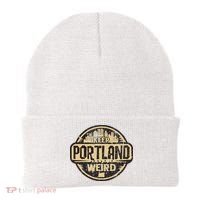 Keep Portland Oregon Weird Funny Beanie thumb 0
