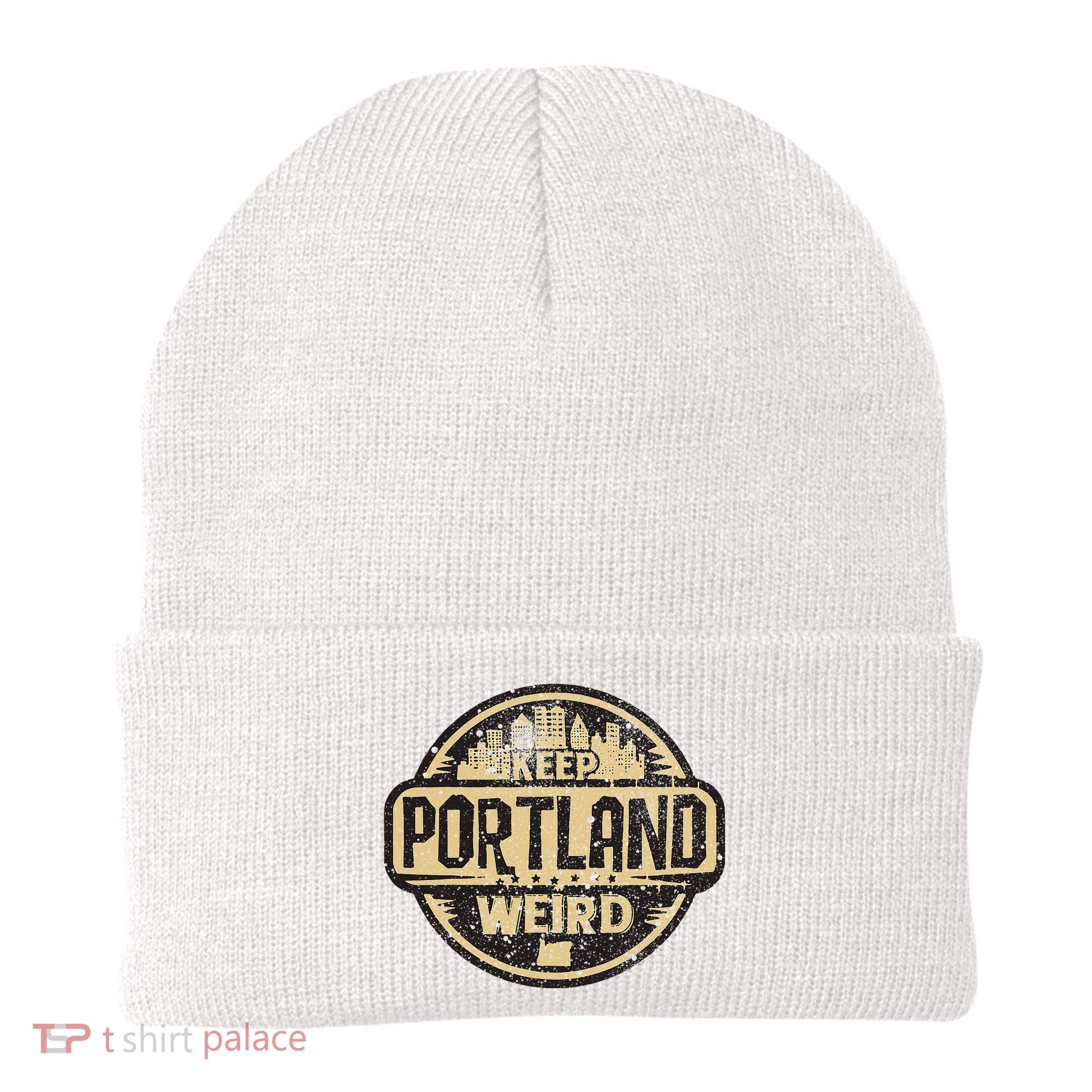 Keep Portland Oregon Weird Funny Beanie