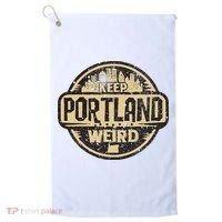 Keep Portland Oregon Weird Funny Golf Towel thumb 0