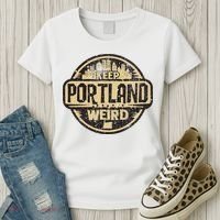 Keep Portland Oregon Weird Funny Women's T-Shirt thumb 3