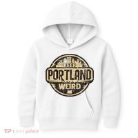 Keep Portland Oregon Weird Funny Kids Hoodie thumb 0