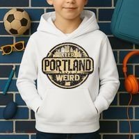 Keep Portland Oregon Weird Funny Kids Hoodie thumb 2