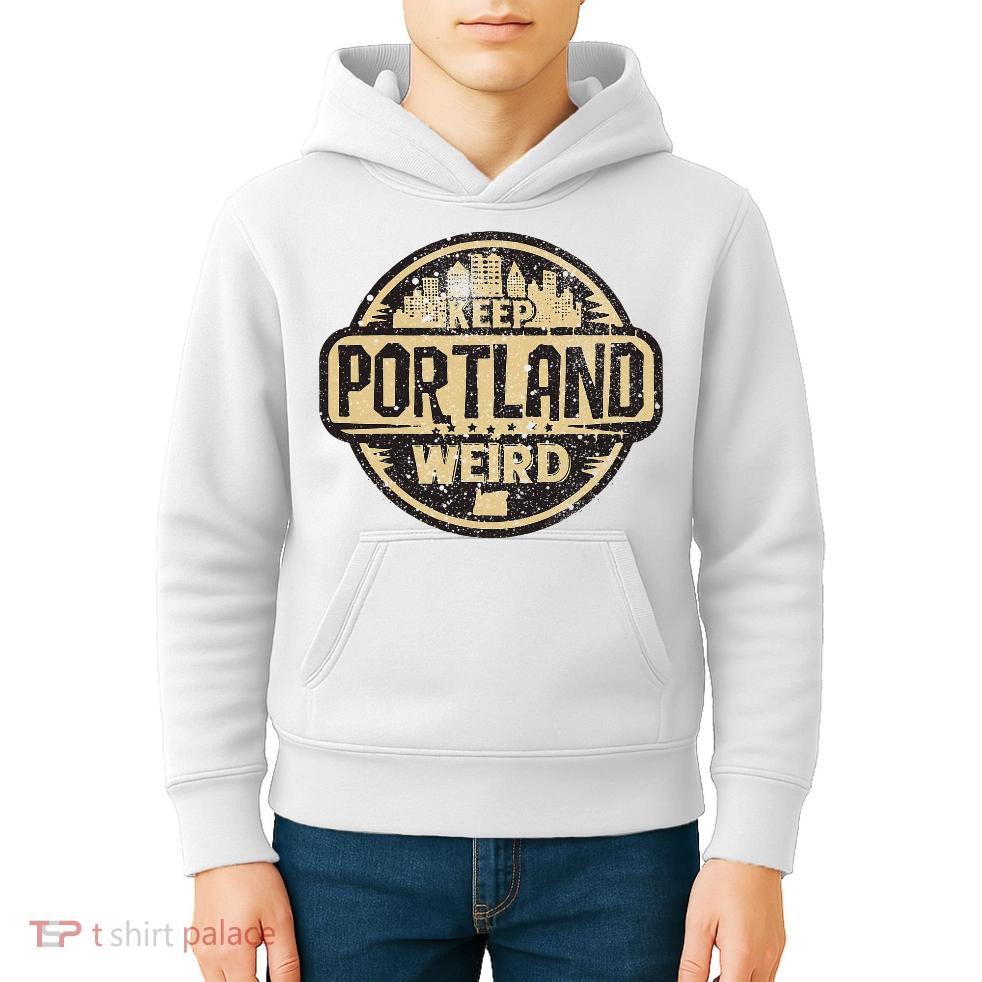 Keep Portland Oregon Weird Funny Kids Hoodie