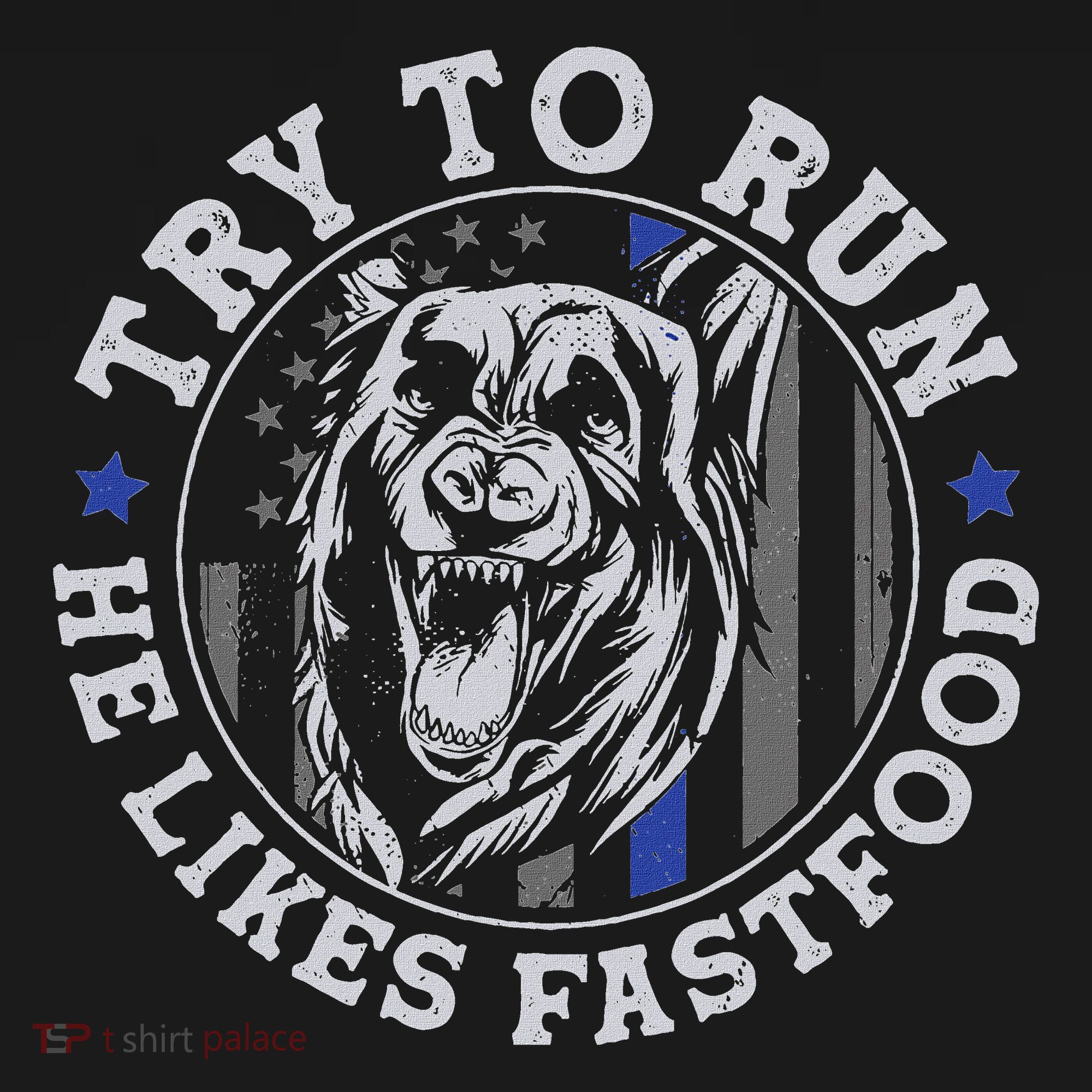 K9 Police Officer Blue Line Try To Run K9 Police Dog T-Shirt