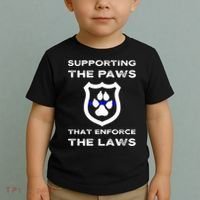 K9 Police Officer Support Supporting Paws That Enforce Laws Toddler T-Shirt thumb 2