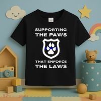 K9 Police Officer Support Supporting Paws That Enforce Laws Toddler T-Shirt thumb 3