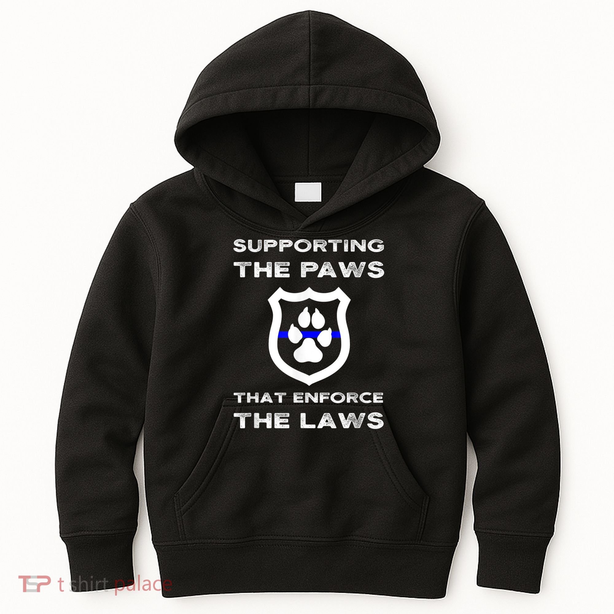 K9 Police Officer Support Supporting Paws That Enforce Laws Kids Hoodie