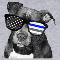 K9 Police Officer Police Pitbull Thin Blue Line Premium Women's Sweatshirt thumb 2