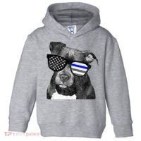 K9 Police Officer Police Pitbull Thin Blue Line Premium Toddler Hoodie thumb 0