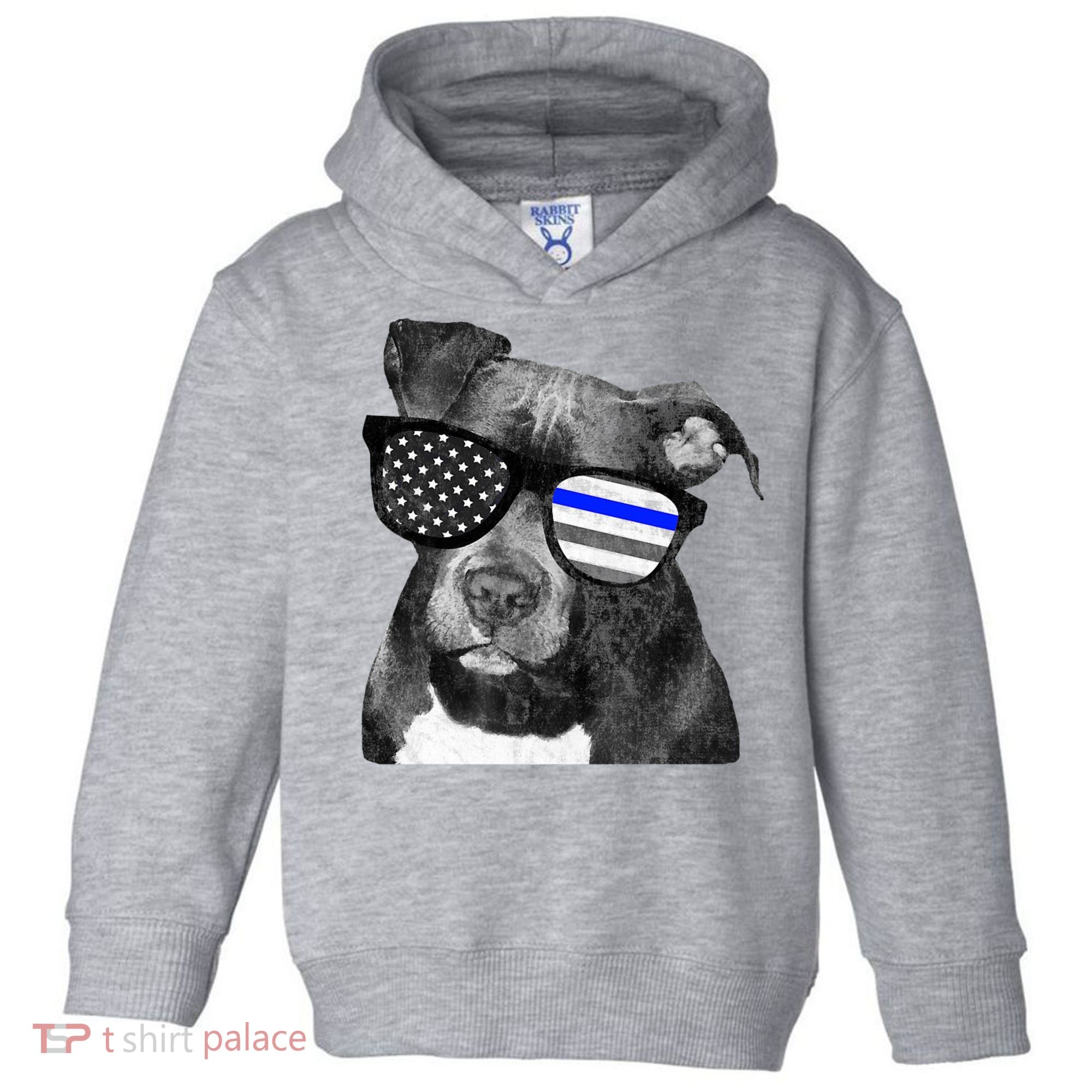 K9 Police Officer Police Pitbull Thin Blue Line Premium Toddler Hoodie