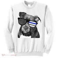 K9 Police Officer Police Pitbull Thin Blue Line Premium Sweatshirt thumb 0