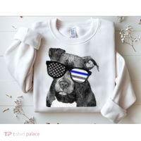 K9 Police Officer Police Pitbull Thin Blue Line Premium Sweatshirt thumb 2