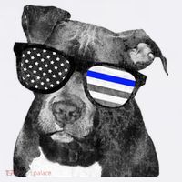 K9 Police Officer Police Pitbull Thin Blue Line Premium T-Shirt thumb 7