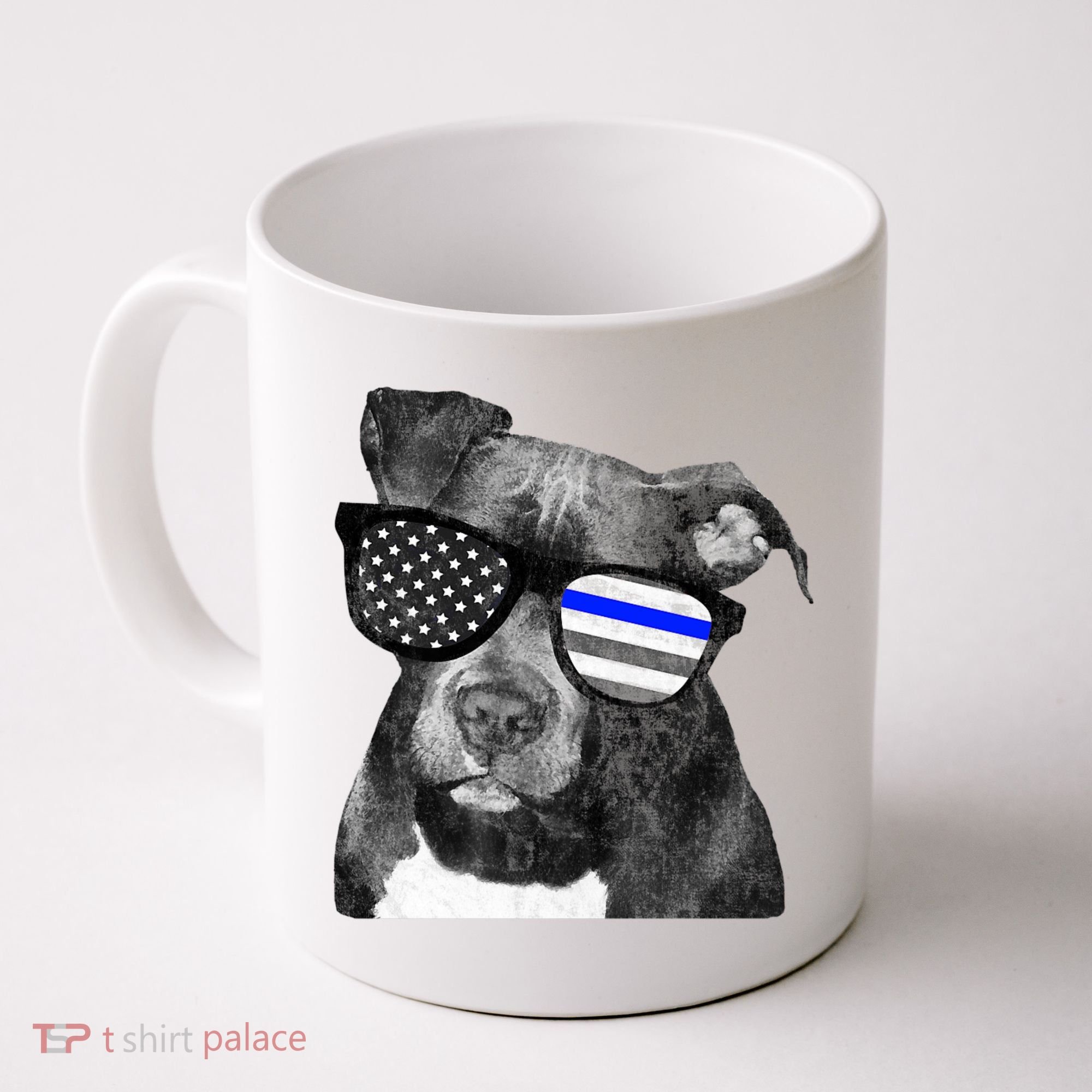 K9 Police Officer Police Pitbull Thin Blue Line Premium Coffee Mug