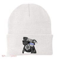 K9 Police Officer Police Pitbull Thin Blue Line Premium Beanie thumb 0