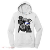 K9 Police Officer Police Pitbull Thin Blue Line Premium Women's Hoodie thumb 0