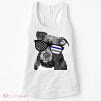 K9 Police Officer Police Pitbull Thin Blue Line Premium Women's Tank Top thumb 0