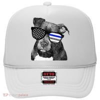 K9 Police Officer Police Pitbull Thin Blue Line Premium Hat thumb 0