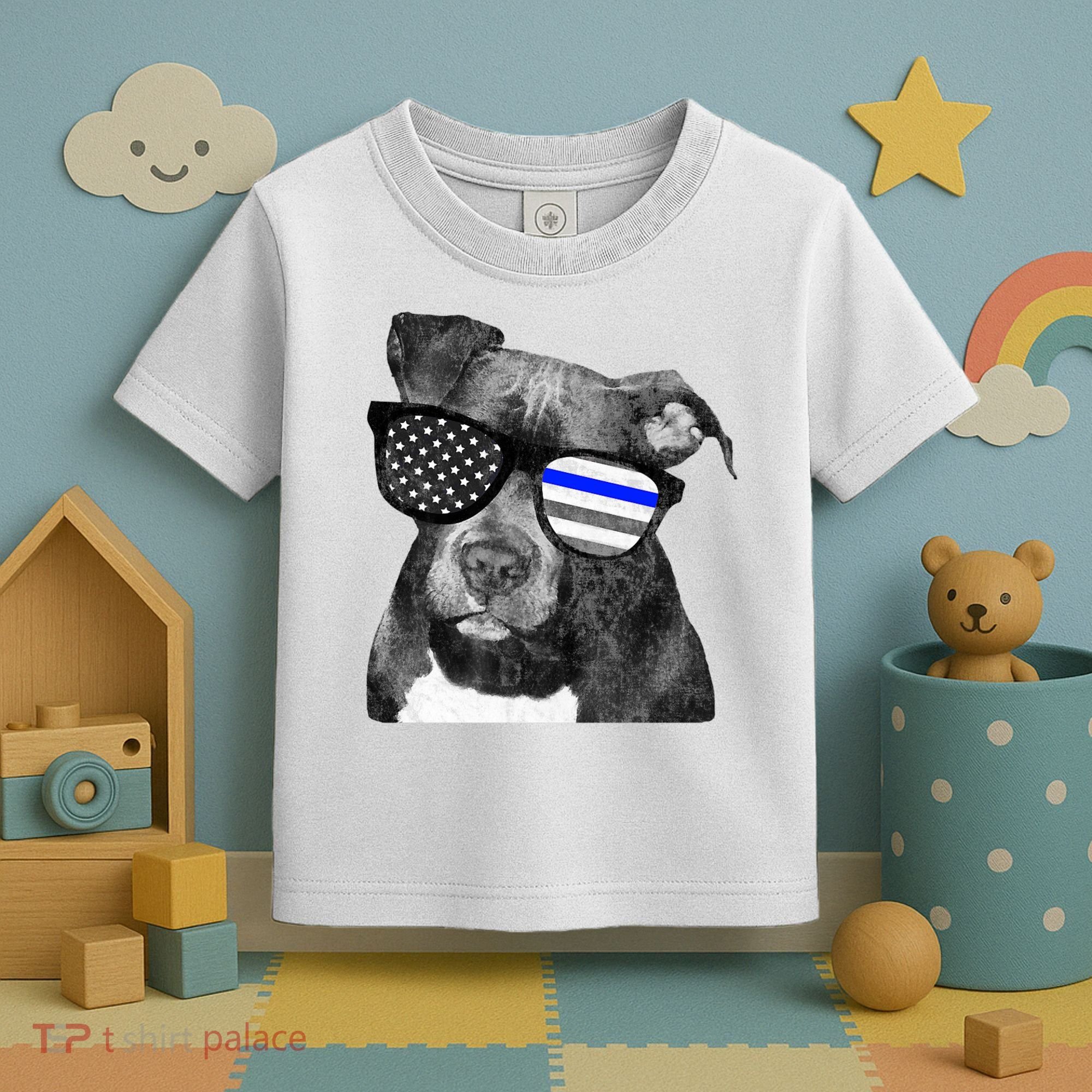 K9 Police Officer Police Pitbull Thin Blue Line Premium Toddler T-Shirt