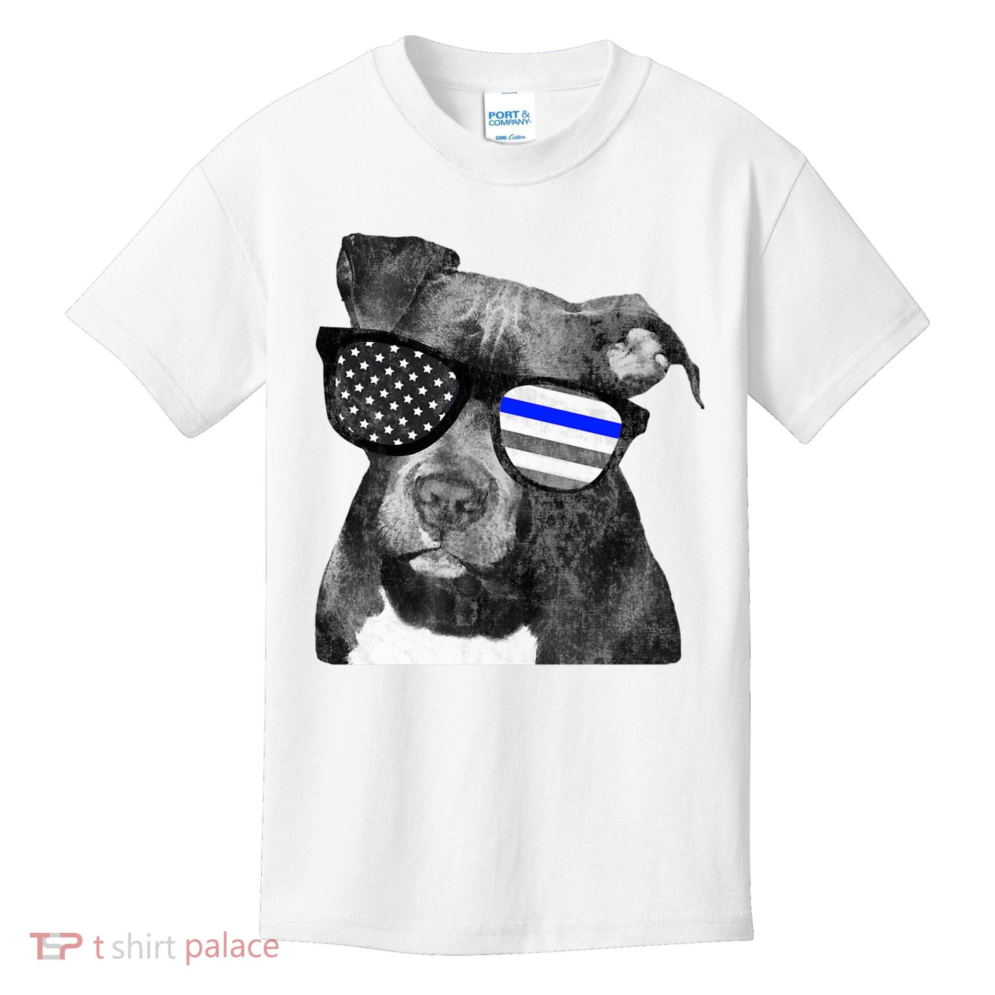 K9 Police Officer Police Pitbull Thin Blue Line Premium Kids T-Shirt