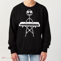 Keyboard Piano Pianist Stick Figure Piano Player Women's Sweatshirt thumb 0