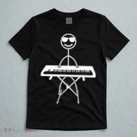 Keyboard Piano Pianist Stick Figure Piano Player T-Shirt thumb 5