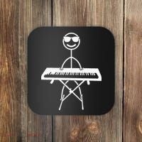 Keyboard Piano Pianist Stick Figure Piano Player Coaster thumb 0