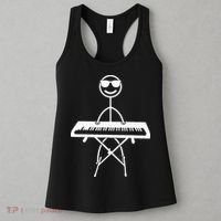 Keyboard Piano Pianist Stick Figure Piano Player Women's Tank Top thumb 3