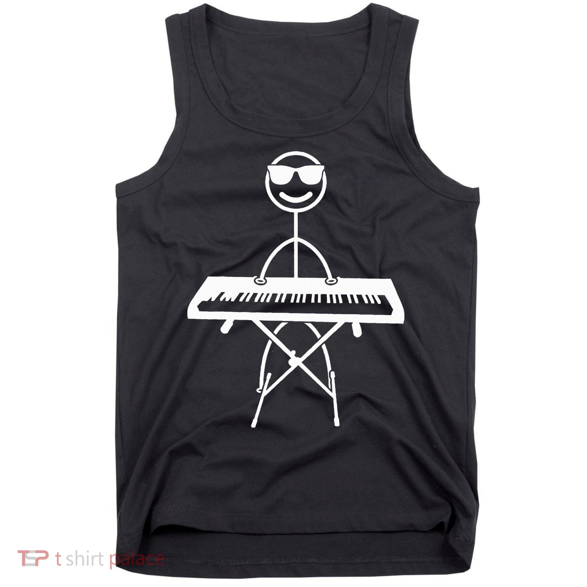 Keyboard Piano Pianist Stick Figure Piano Player Tank Top