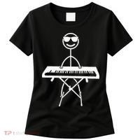Keyboard Piano Pianist Stick Figure Piano Player Women's T-Shirt thumb 0