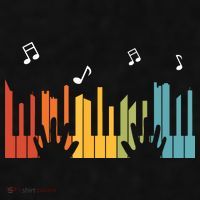 Keyboard Piano Player Gift Piano Ladies PosiCharge Tri-Blend Wicking Tank thumb 2