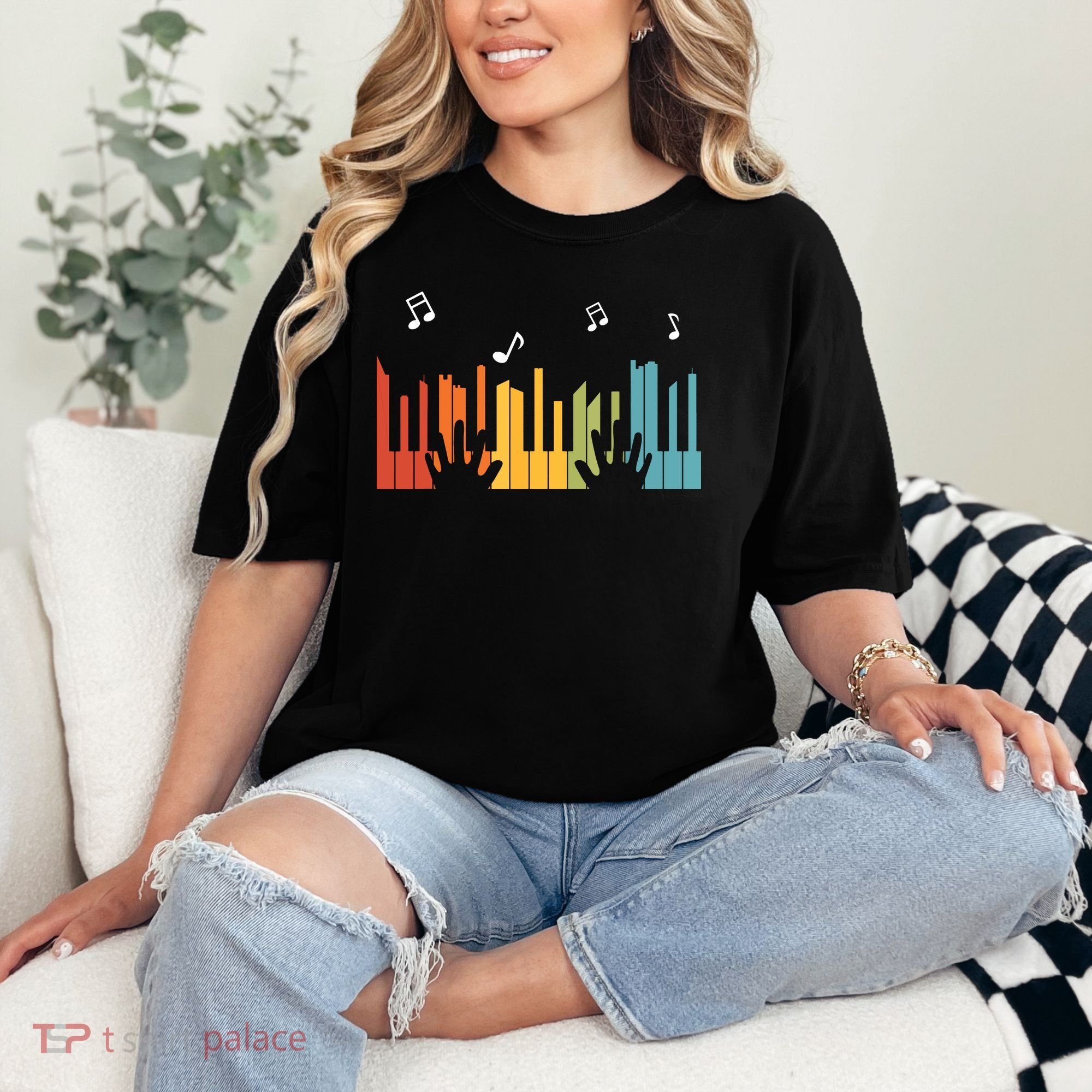 Keyboard Piano Player Gift Piano Comfort Colors T-Shirt