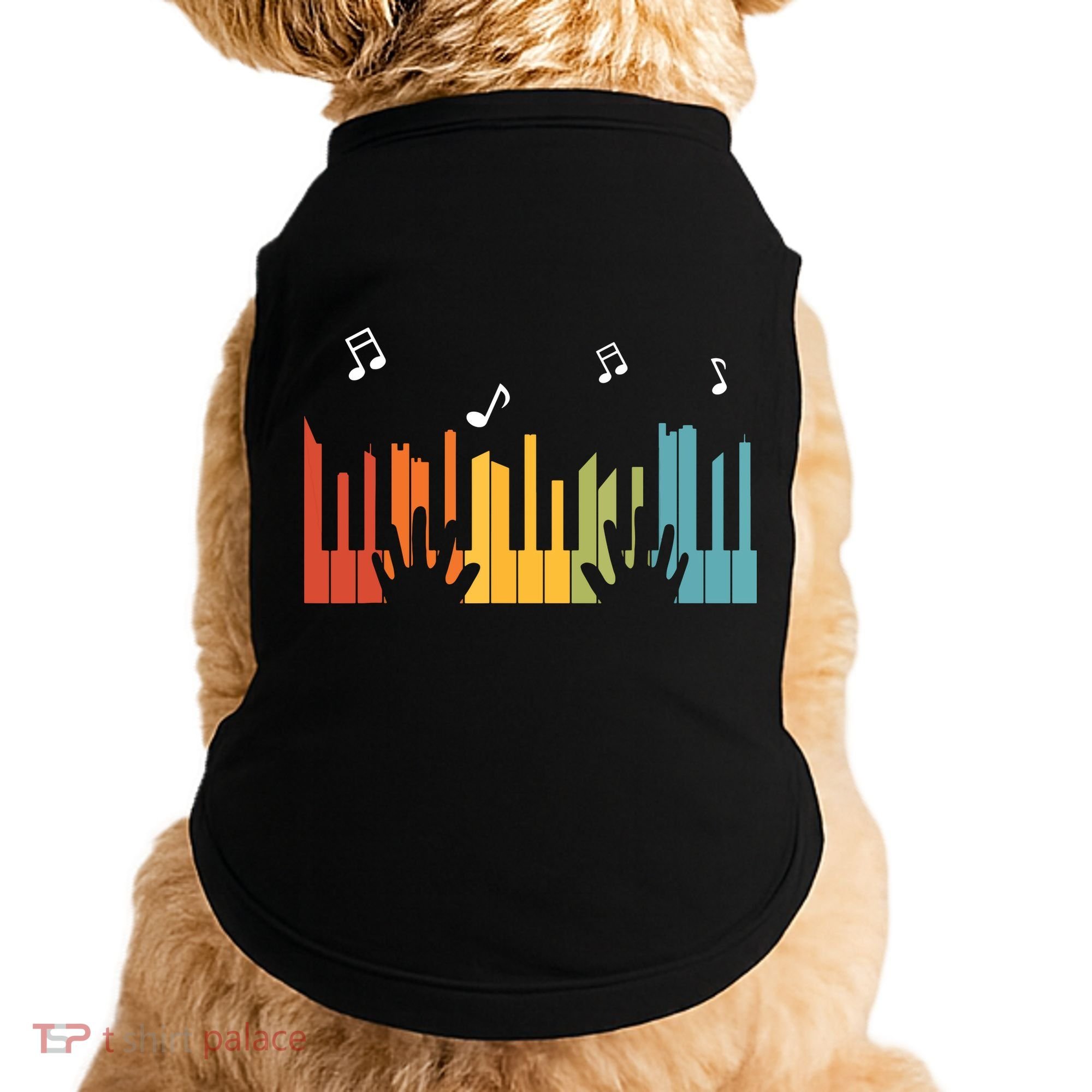 Keyboard Piano Player Gift Piano Doggie Tank