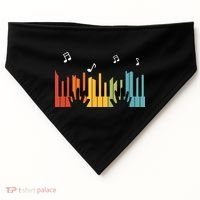 Keyboard Piano Player Gift Piano USA-Made Doggie Bandana thumb 0