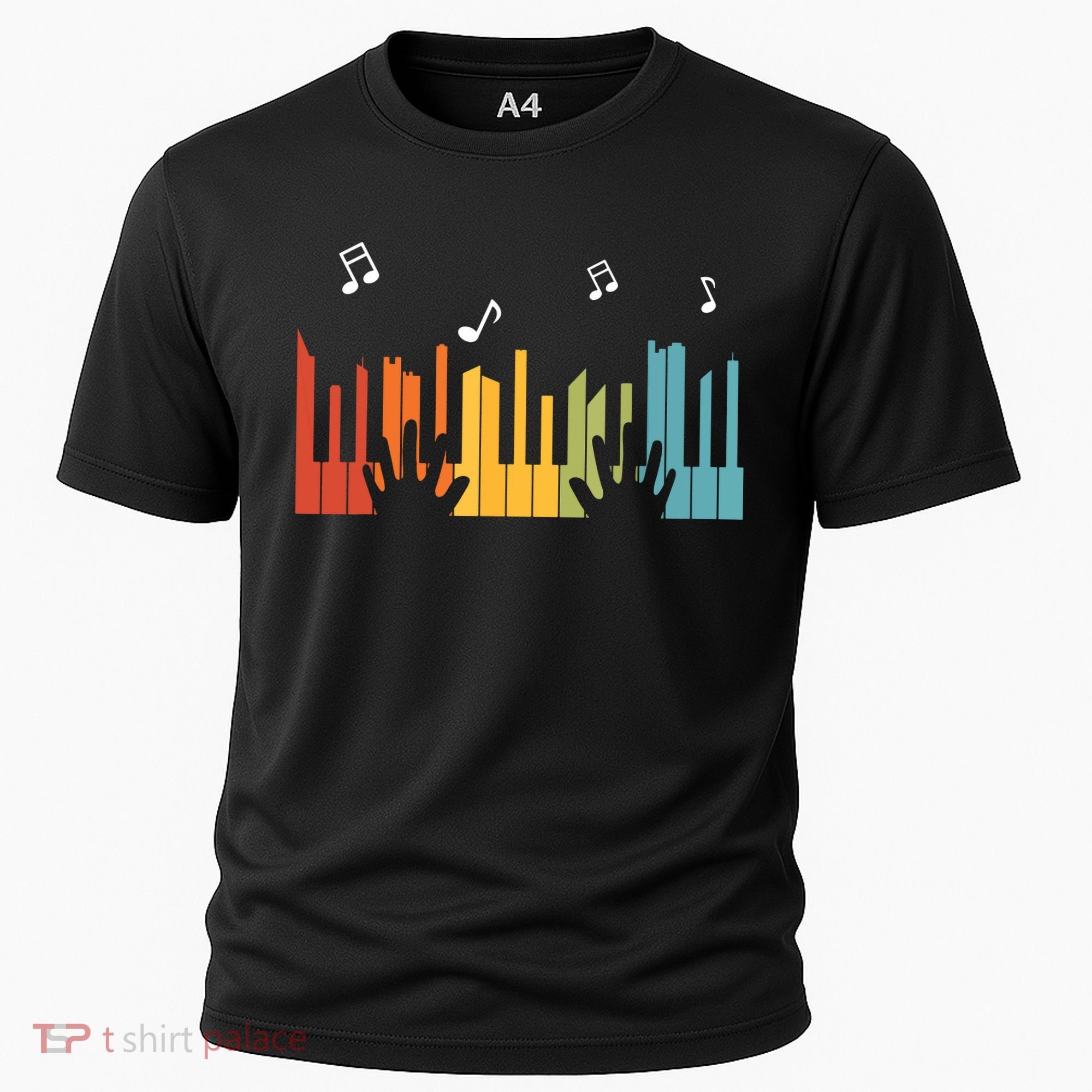 Keyboard Piano Player Gift Piano Cooling Performance Crew T-Shirt