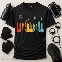 Keyboard Piano Player Gift Piano Cooling Performance Crew T-Shirt thumb 3