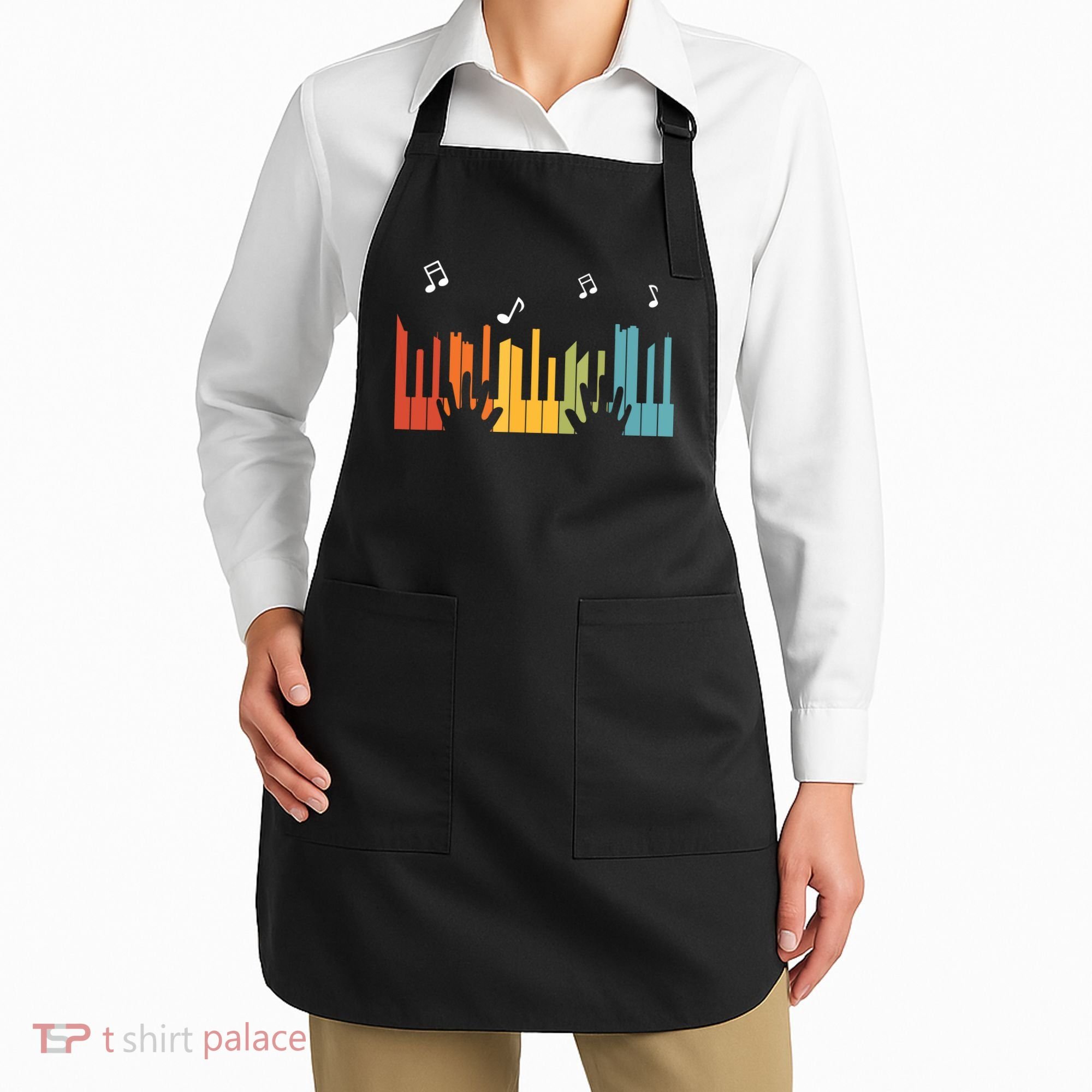 Keyboard Piano Player Gift Piano Apron