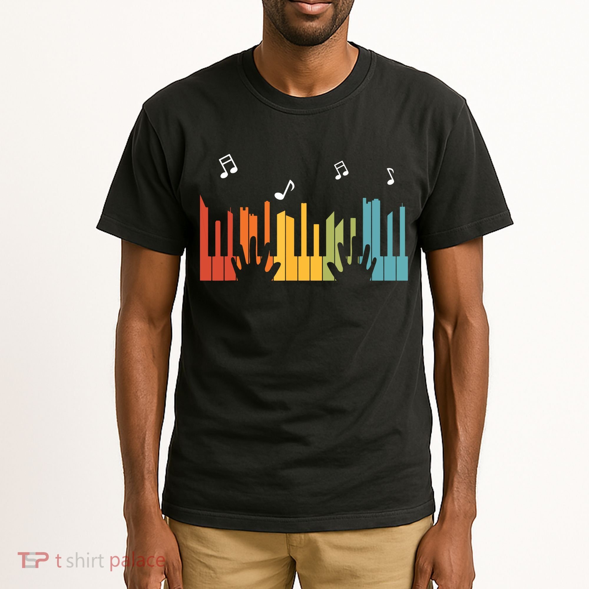 Keyboard Piano Player Gift Piano Tall T-Shirt