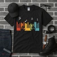 Keyboard Piano Player Gift Piano Tall T-Shirt thumb 3