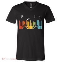 Keyboard Piano Player Gift Piano V-Neck T-Shirt thumb 0