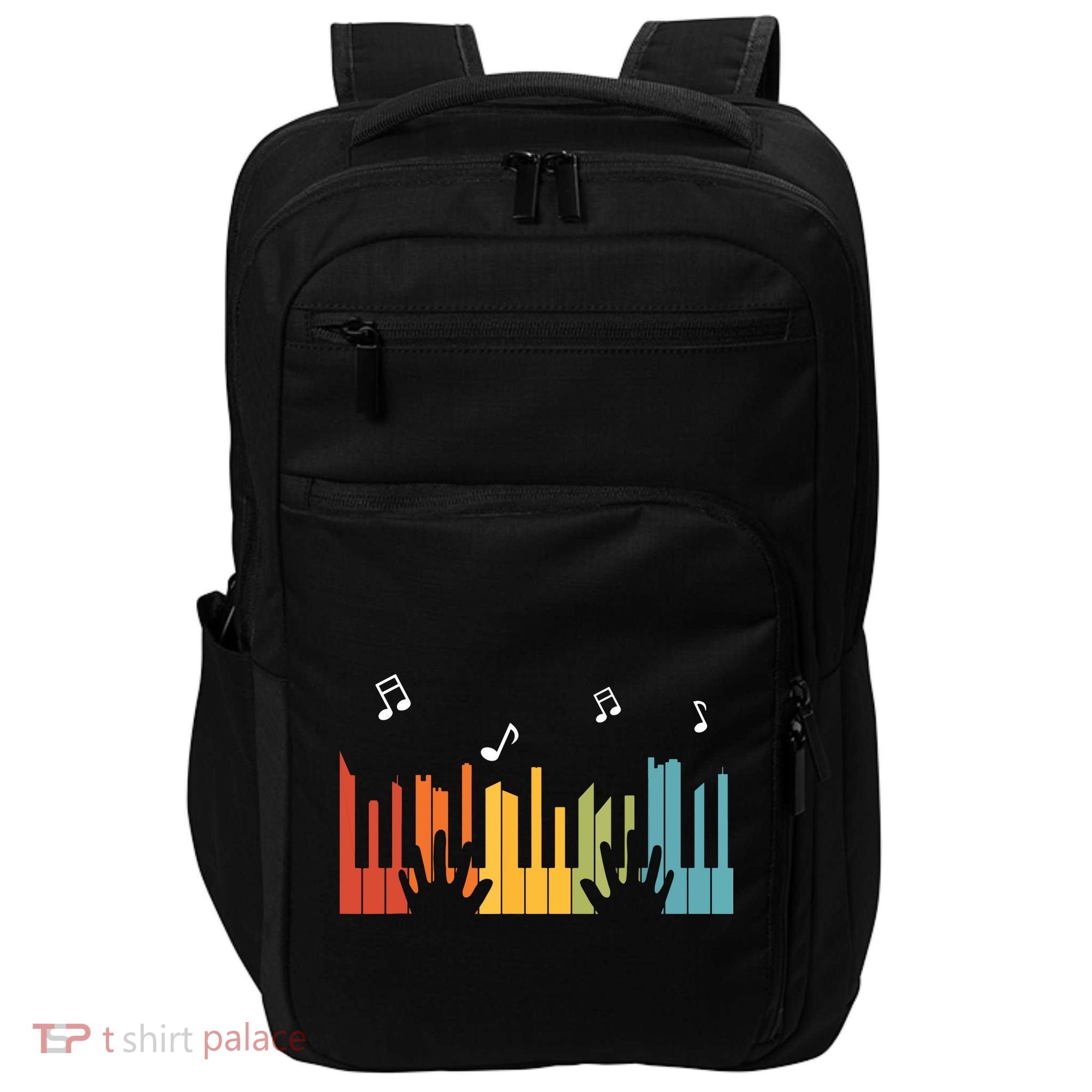 Keyboard Piano Player Gift Piano Impact Tech Backpack