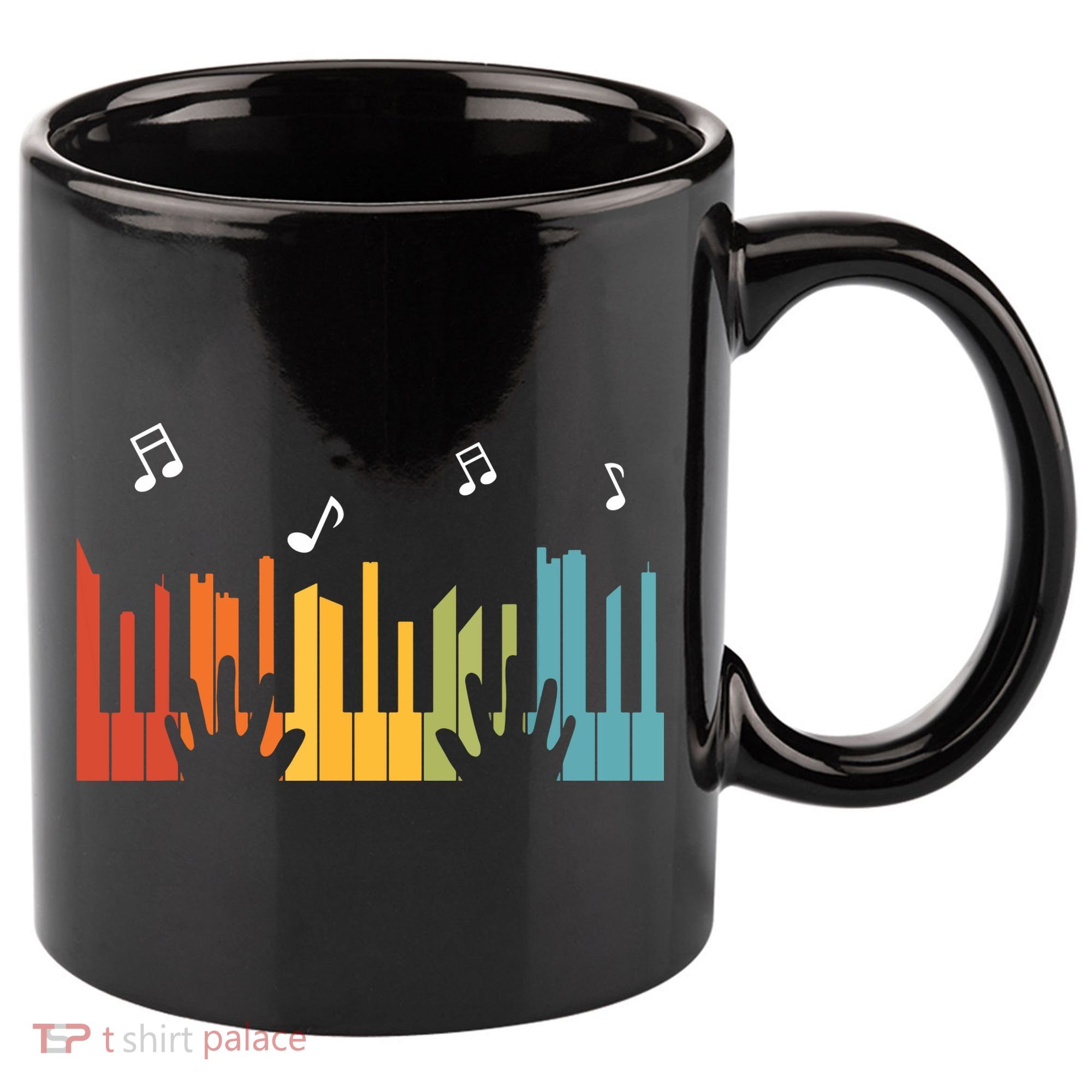 Keyboard Piano Player Gift Piano 11oz C Handle Ceramic Mug