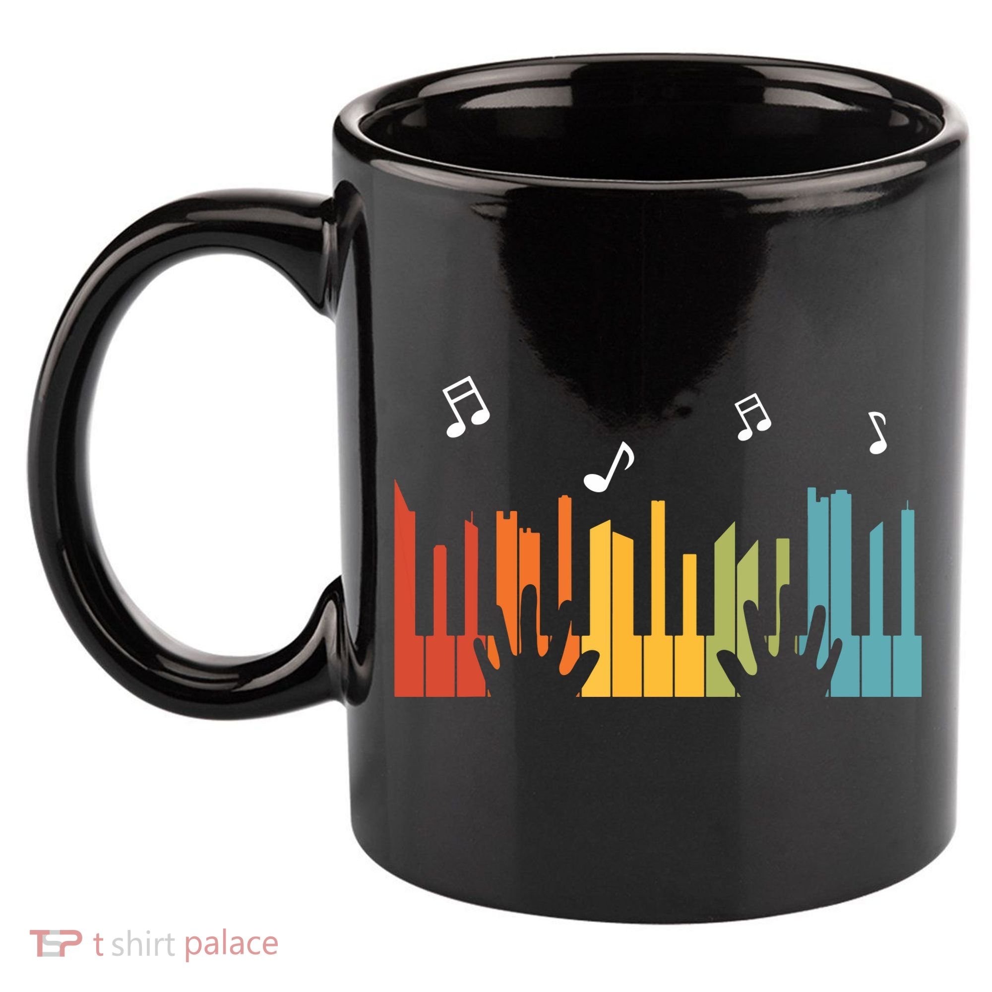 Keyboard Piano Player Gift Piano 11oz C Handle Ceramic Mug